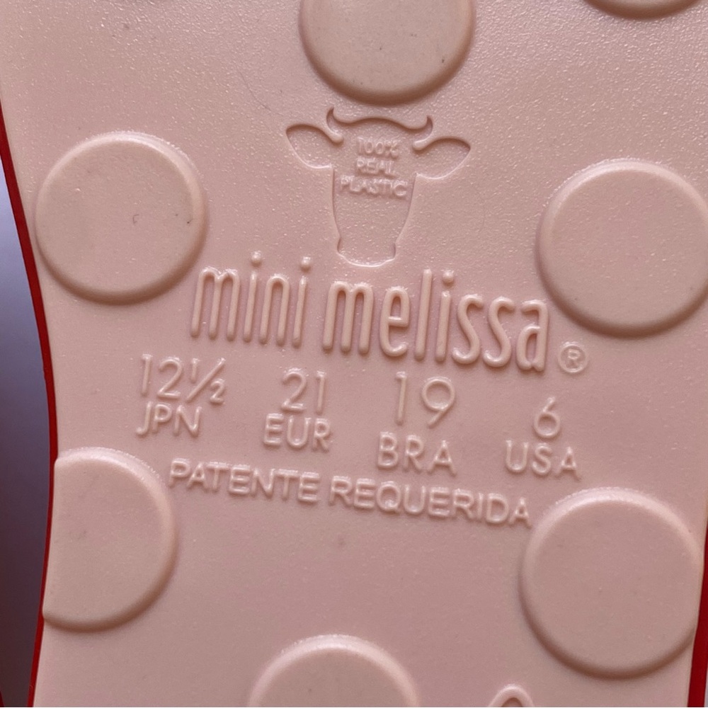 MINI MELISSA HELLO KITTY head red pink white jelly slip on sneakers shoes - Picture 9 of 9